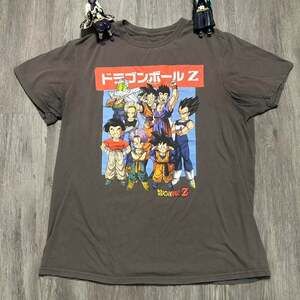 Dragon Ball Z Graphic T-Shirt, Faded Brown, Men's Size L - Anime Character Colla